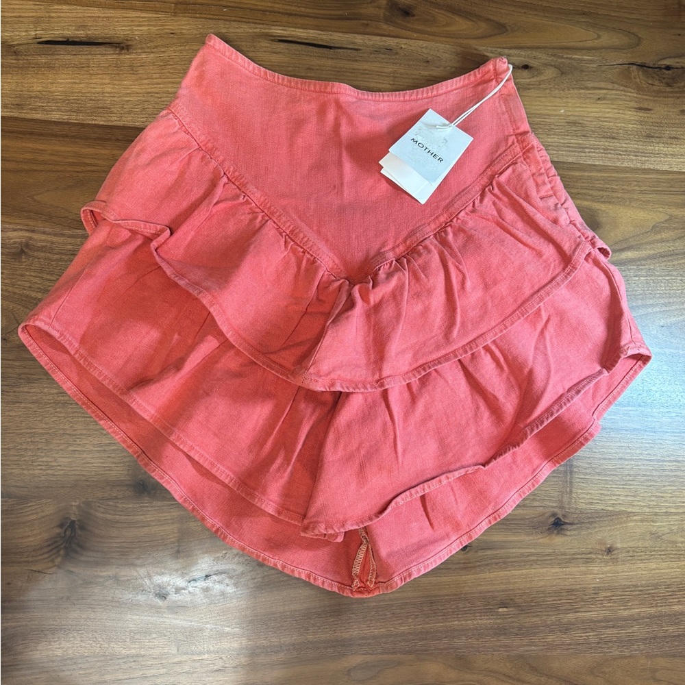 Mother Women's Pink Ruffle Shorts